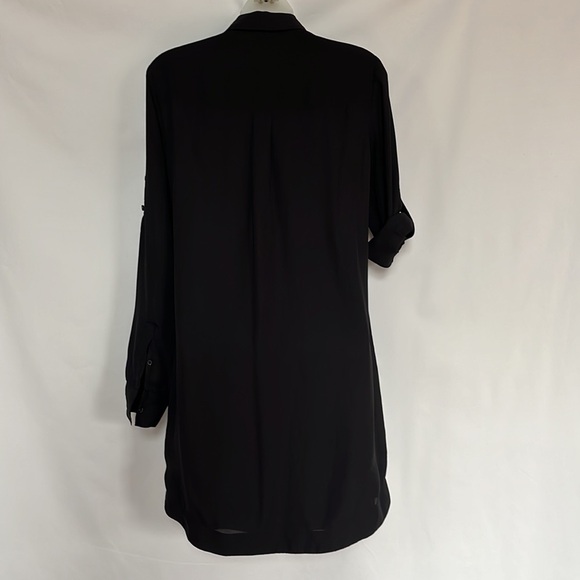 Express‎ Black Portofino Shirt Dress Gold Details Size XS - Picture 9 of 14